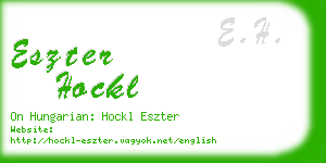 eszter hockl business card